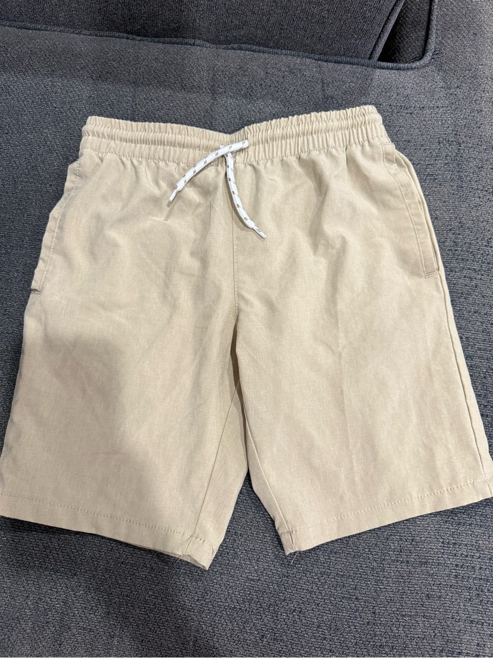 First Wave Neutral Beige Drawstring Boys Shorts